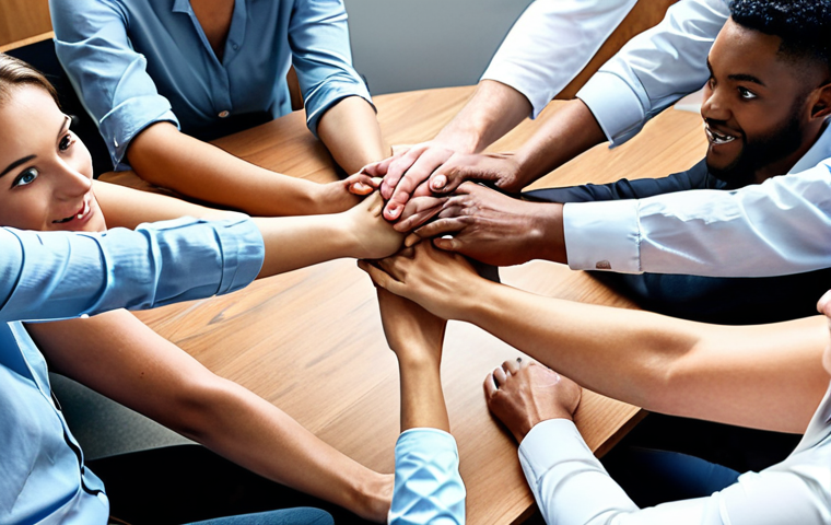 **

A diverse team collaboratively working towards a common goal, showcasing teamwork and progress sharing during an OKR meeting. Emphasize positive communication and a sense of unity.

**