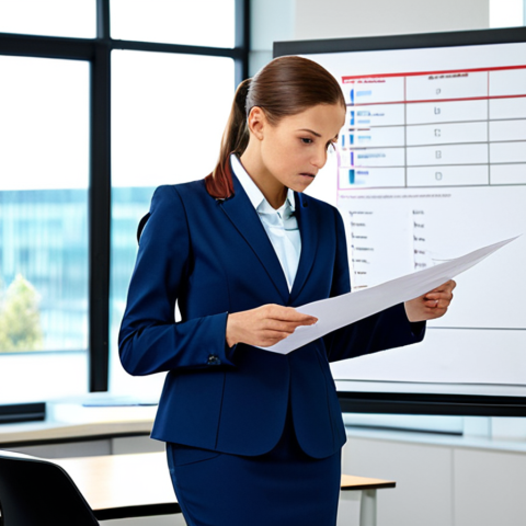 **
A determined businesswoman in a modest and professional business suit, standing confidently in a modern, bright office. Fully clothed in appropriate attire, she is reviewing a goal achievement sheet with stickers. Safe for work, perfect anatomy, correct proportions, natural pose, professional photography, high quality, family-friendly.
**